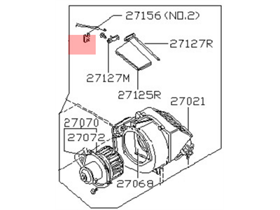 1989 Nissan Van Blower Motor - 27200-22C01