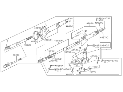 1986 Nissan 200SX Steering Column - 48805-06F00