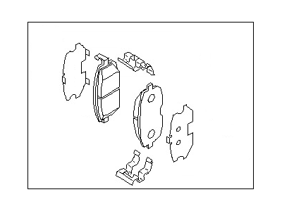 Nissan 41080-4Z325 Hardware Kit-Front Disc Brake Pad