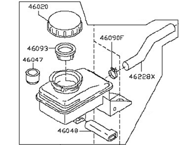 Nissan Murano Brake Master Cylinder Reservoir - 46090-1AA0B