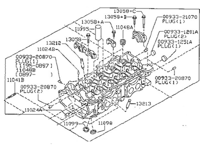 1998 Nissan Sentra Cylinder Head - 11040-0M600