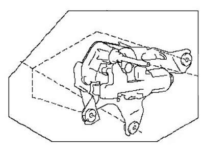 Nissan 28710-3WS0A Motor Assy-Rear Window Wiper