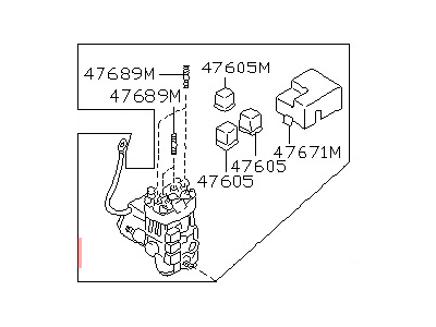 1991 Nissan Stanza Brake Fluid Pump - 47600-65E00