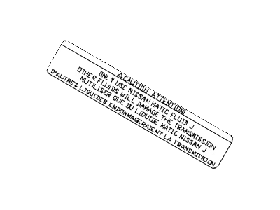 Nissan 99053-EA600 Label-Oil Caution