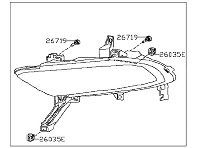 Nissan 26155-4RA0B Lamp Fog LH