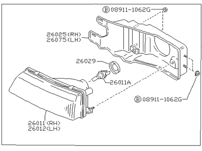 1991 Nissan Stanza Headlight - B6010-65E00