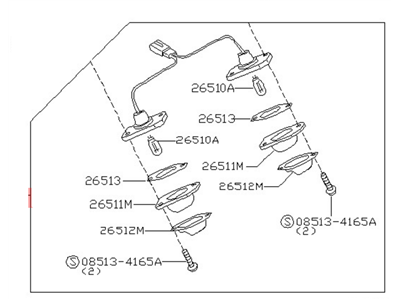 Nissan 26510-65F00 Lamp Assembly-Licence