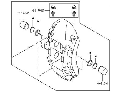 2019 Nissan GT-R Brake Caliper Repair Kit - 44011-JF20D