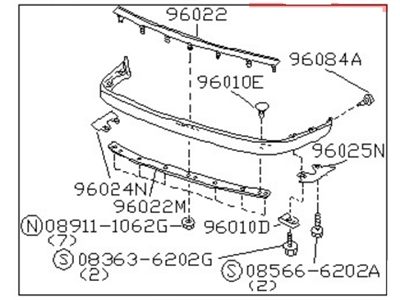 Nissan K6010-40F25 Air Spoiler Front