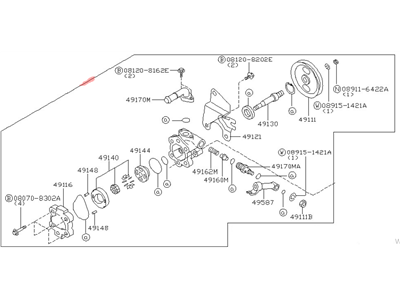 Nissan 240SX Power Steering Pump - 49110-70F00