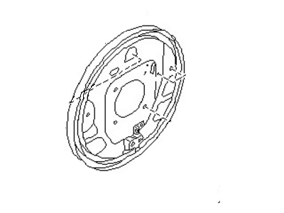 Nissan 44030-7B400 Plate Assy-Back,Rear Brake LH