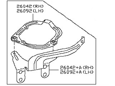 Nissan 26040-CB80A Bracket Assembly-Head Lamp, RH