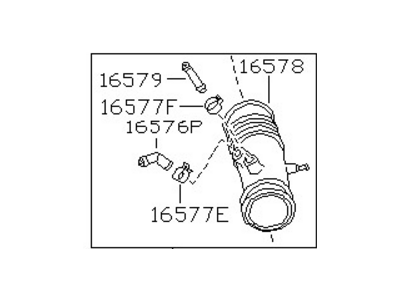 Nissan 16577-88G00 Duct Assembly-Air