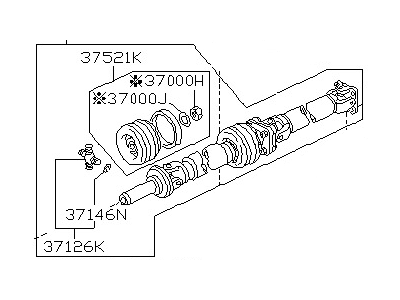 Nissan 37300-S4321 Shaft Rear PROPELLER