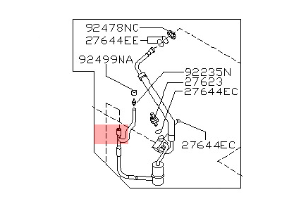 2001 Nissan Quest A/C Hose - 92480-7B010