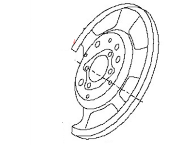 Nissan 44030-EG010 Plate Assembly-Back Rear Brake L