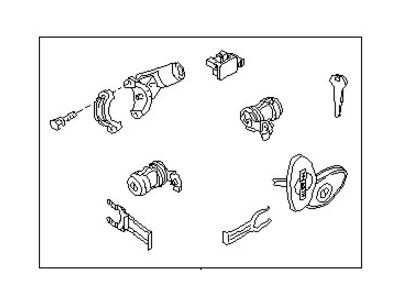 2000 Nissan Altima Ignition Lock Cylinder - K9810-0Z824