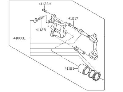 1987 Nissan Pulsar NX Brake Caliper - 41001-58A01