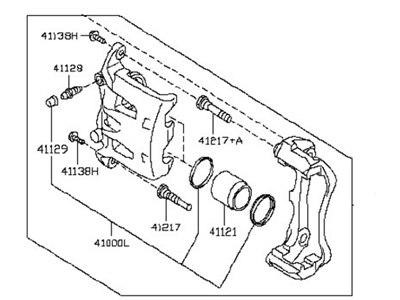 2015 Nissan Leaf Brake Caliper - 41001-3TA0A