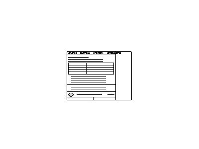 Nissan 14805-CC20B Emission Label