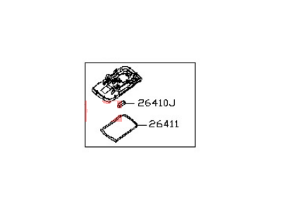 Nissan 26410-3JA0A Lamp Assembly-Room