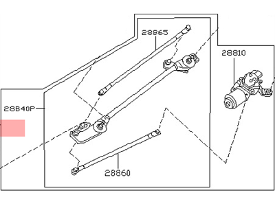 Nissan 350Z Wiper Pivot - 28800-CD000