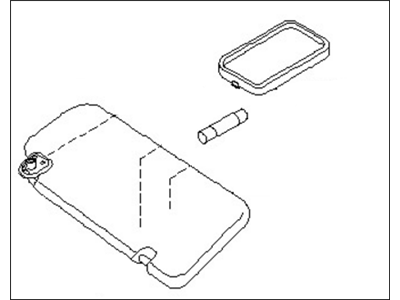 Nissan 96400-CA000 Right Sun Visor Assembly