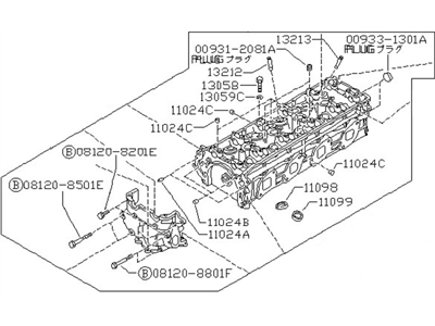 Nissan 11041-40F80 Head Assy-Cylinder