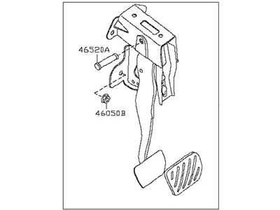 Nissan Sentra Brake Pedal - 46501-3RA2B