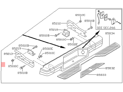 Nissan Hardbody Pickup (D21) Bumper - 85011-S3825