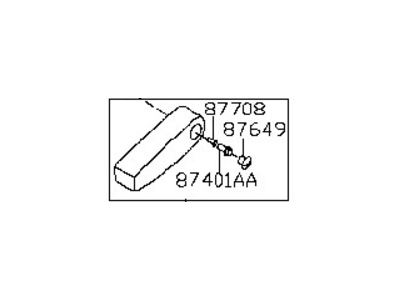 Nissan 87700-8S200 Front Seat Armrest Assembly Right