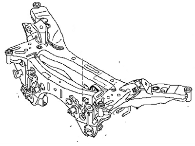 2012 Nissan Rogue Rear Crossmember - 55400-JG200