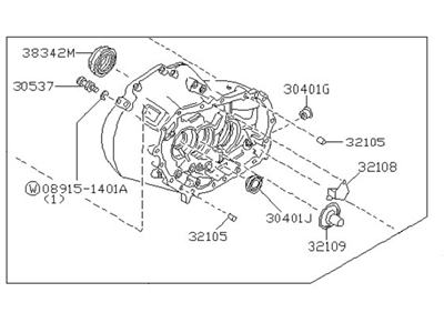 2000 Nissan Altima Bellhousing - 30400-30R03