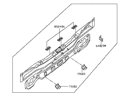 Nissan G9110-3YUMA Panel-Rear,Upper