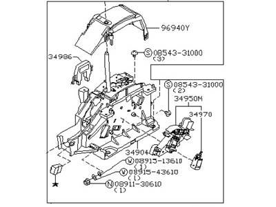 2006 Nissan Murano Automatic Transmission Shifter - 34901-CA000