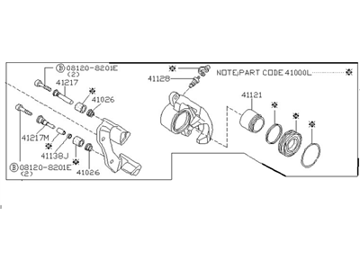 1980 Nissan Datsun 810 Brake Caliper - 41001-W2291