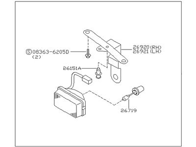 Nissan 26150-7Z025 Fog Light RH