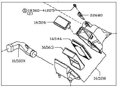 Nissan 16500-EF80C Air Cleaner