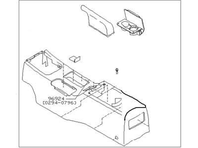 Nissan 96910-4L702 Console Box-Floor