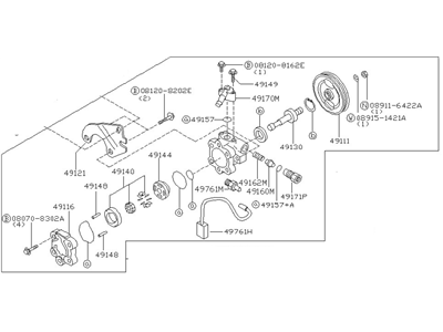 1995 Nissan 200SX Power Steering Pump - 49110-4B000