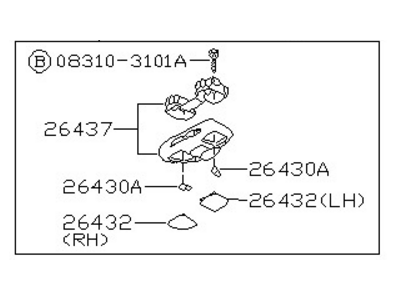 Nissan 26430-56G00 Lamp Assembly-Map