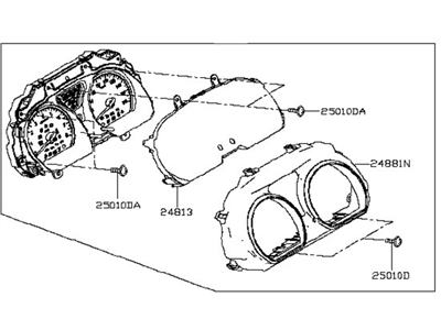 Nissan 24810-9MB0A Combination Speedometer Cluster