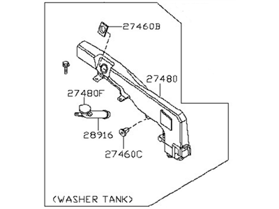 Nissan 28920-ZL00A Pump Assy-Washer