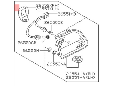 1996 Nissan Maxima Back Up Light - 26550-40U26