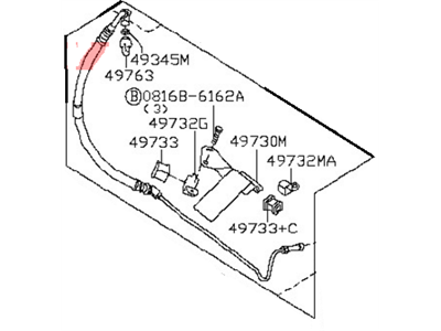 2005 Nissan Frontier Power Steering Hose - 49720-EA200