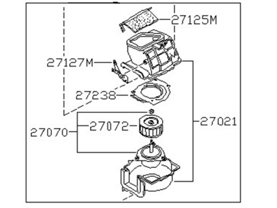 1988 Nissan Pulsar NX Blower Motor - 27200-60A03