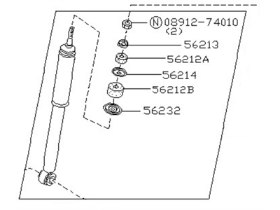 Nissan 56210-33M26 ABSORBER Kit Rear