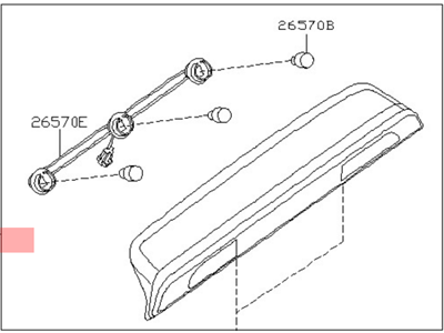 Nissan 26590-EA800 Lamp Assembly-Stop,High Mounting