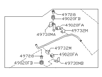 Nissan 49726-2B000 Tube Assy-Power Steering