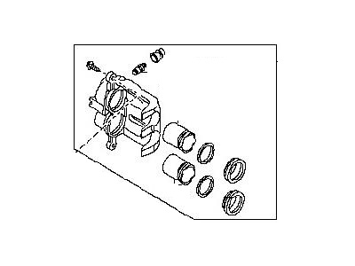 Nissan 41011-ZC60B CALIPER Assembly-Front LH, W/O Pads Or SHIMS